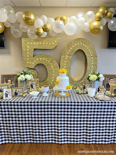 50TH WEDDING ANNIVERSARY PARTY IDEAS | Dimples and Tangles