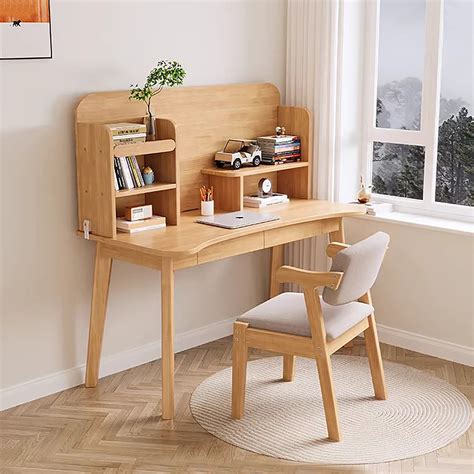 Balanbo Children's Study Desk Set: Wooden Table, Chair, Bookshelf, & Drawers for Home, Suitable ...