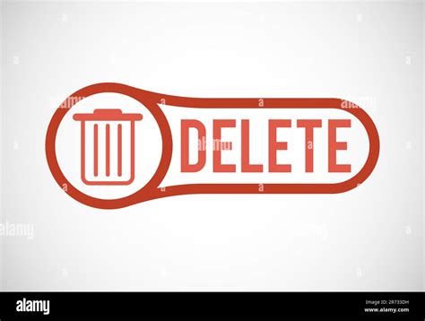 Delete button trash can, bin symbol. Delete web icon vector ...