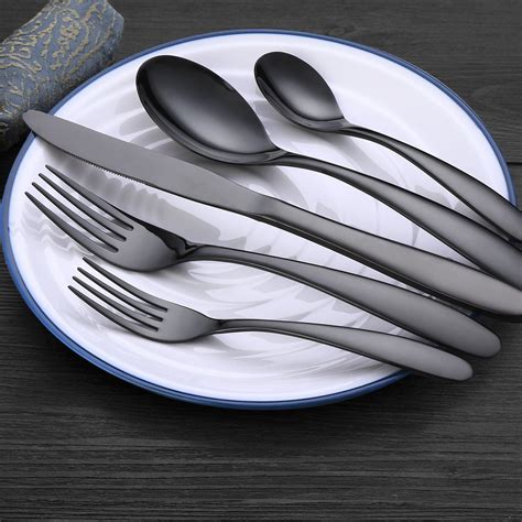 Silverware Sets, JOW 20 Pieces Stainless Steel Flatware Set Service for 4, Tableware Cutlery Set ...