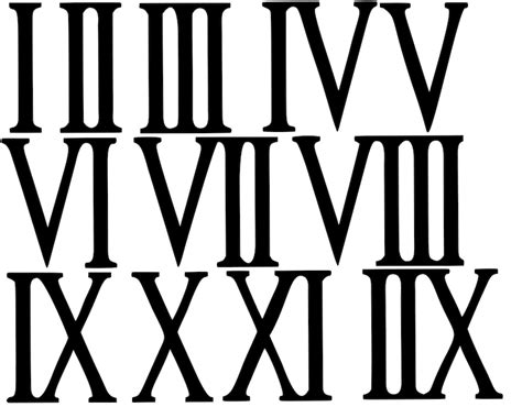 Roman Numerals SVG Digital File for Clocks Crafts Signs - Etsy