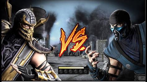 SCORPION VS SUB ZERO , FATALITIES , BIOGRAFIA Y IMAGENES MKKE PC - YouTube