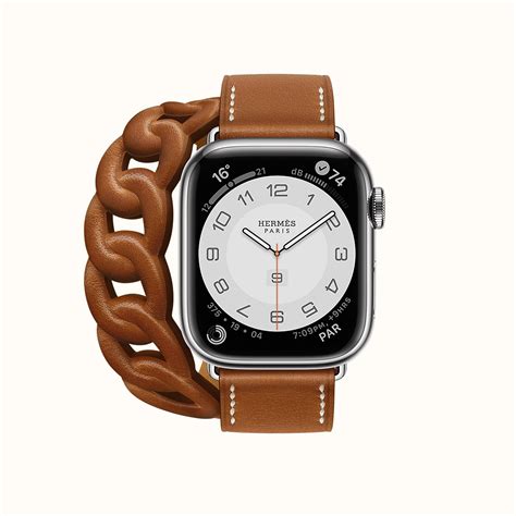 Hermès Apple Watch Series 7 with 41 mm Double Tour Gourmette band - The ...