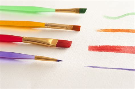 Free Stock Photo 12160 Straight paint strokes with brushes on paper ...