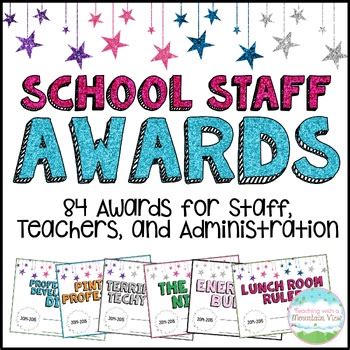 School Staff Teacher Awards by Teaching With a Mountain View | TpT