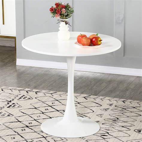 Startling White Pedestal Dining Table Photos | Shikalexa