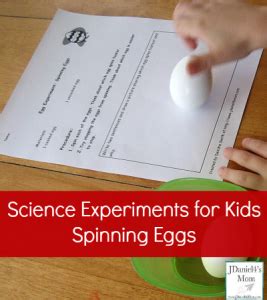 Science Experiments for Kids- Spinning Eggs Preschool Science Activities, Science Projects For ...