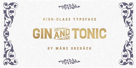 Gin And Tonic PERSONAL Font Family · 1001 Fonts