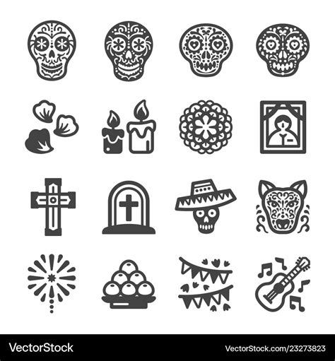 Day of the dead icon Royalty Free Vector Image