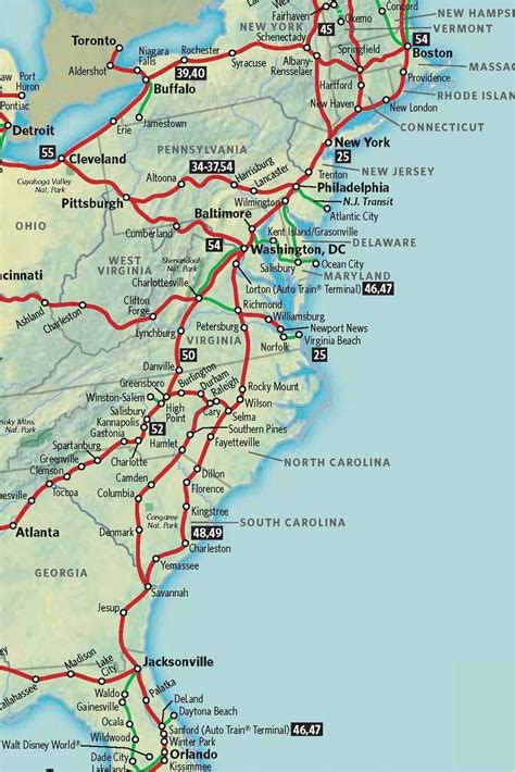 Amtrak Stations In north Carolina Map | secretmuseum