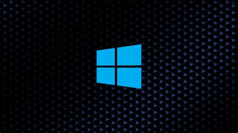 Windows 10 simple blue logo on cube pattern wallpaper - Computer ...