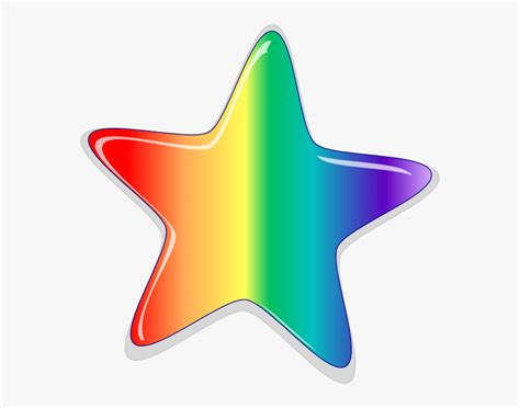 Shooting Star Clipart Rainbow - Rainbow Colorful Star Clipart, HD Png Download , Transparent Png ...