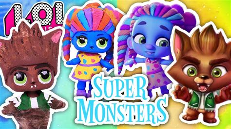 🌙SUPER MONSTERS Toys 🌕LOBO & ZOE 🎨 Custom LOL SURPRISE DOLLS Series 1 DIY Toys - YouTube