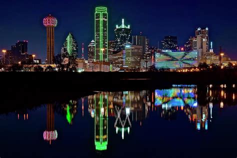 Dallas Reflecting at Night Photograph by Frozen in Time Fine Art ...