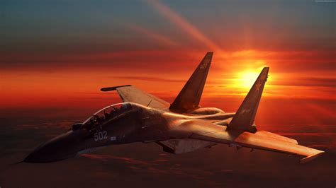 Download Sukhoi Su-30 Fighter Jet Wallpaper | Wallpapers.com