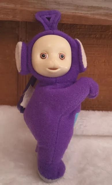 TELETUBBIES 2000 PURPLE Tinky Winky Clip On Carabiner 5" Plush McD Toy ...