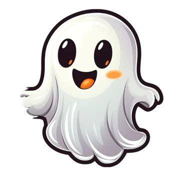 Sticker Halloween Cute Ghost, Halloween Clipart, Ghost Clipart, Cute Clipart PNG Transparent ...