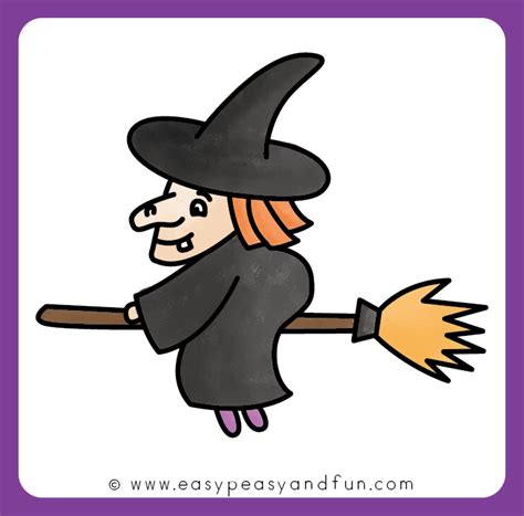 How to Draw a Witch – Step by Step Drawing Tutorial - Easy Peasy and Fun