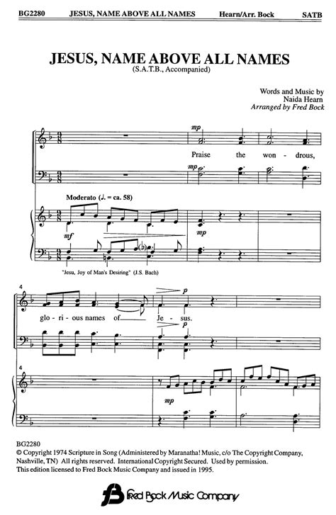 Jesus Name Above All Names (SATB ) by HEARN, | J.W. Pepper Sheet Music