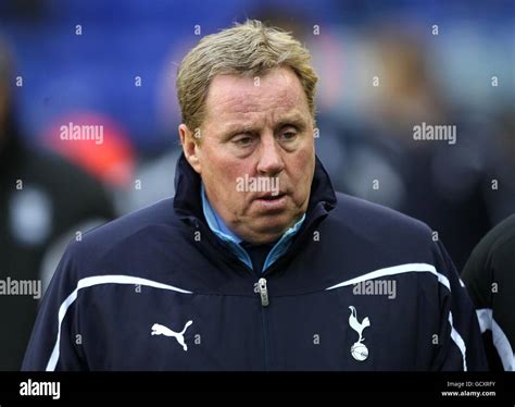 Tottenham hotspur manager harry redknapp appears unhappy hi-res stock ...