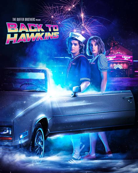 Stranger Things 3 -Back to the Future' Inspired Poster - Back to Hawkins - Stranger Things Photo ...