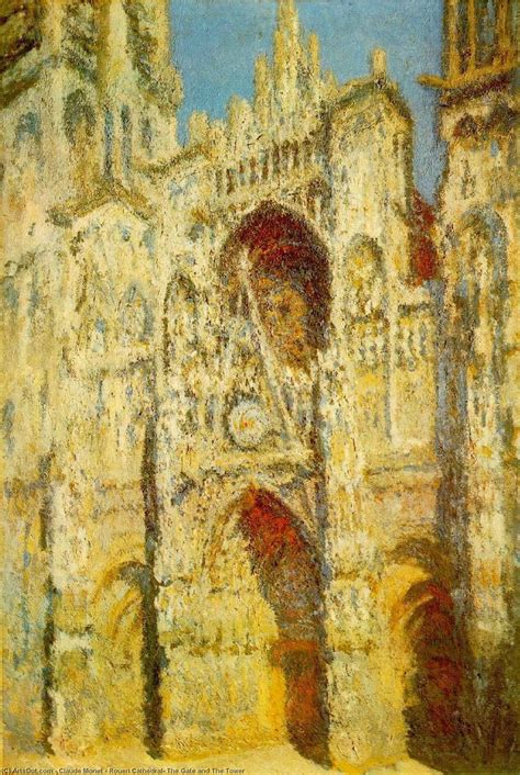 Museum Art Reproductions Rouen Cathedral, The Gate and The Tower by Claude Monet (1840-1926 ...