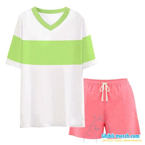 Cosplay Chihiro Ogino Costume T-shirt+Shorts | Ghibli Merch Store