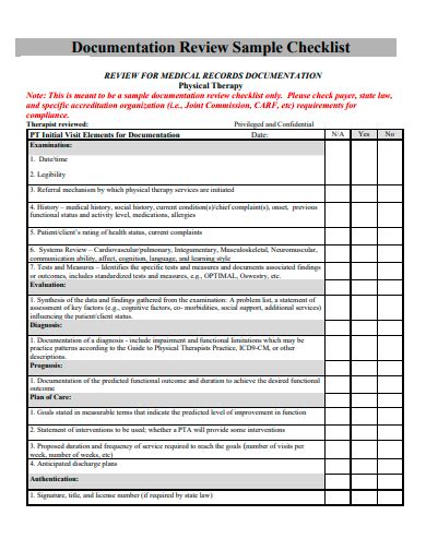 FREE 20+ Documentation Checklist Samples in PDF | MS Word