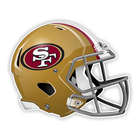 San Francisco 49ers Football Helmet Precision Cut Decal / Sticker