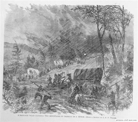 Baggage-train-georgia-mountains-storm | Civil War Pictures