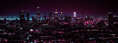 City Night Skyline Panorama