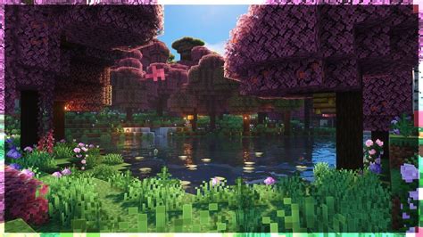 🌸 Minecraft Cherry Blossom Forest Ambience w/ C418 Music (Slowed) | 4 Hours | Cherry blossom ...