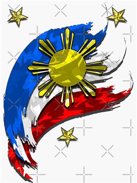 "Philippine Flag" Sticker for Sale by nostalgink | Redbubble