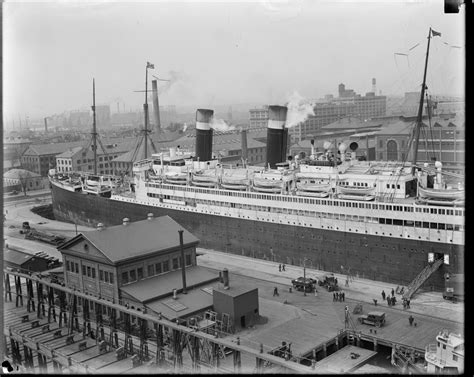 SS George Washington in Navy Yard dry dock, Panorama "A" - Digital Commonwealth