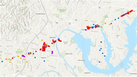 Mapped: Power poles show deadly Tennessee tornado's path - Axios Nashville