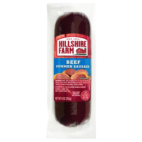 Hillshire Farm Hardwood Smoked Beef Summer Sausage - Shop Sausage at H-E-B