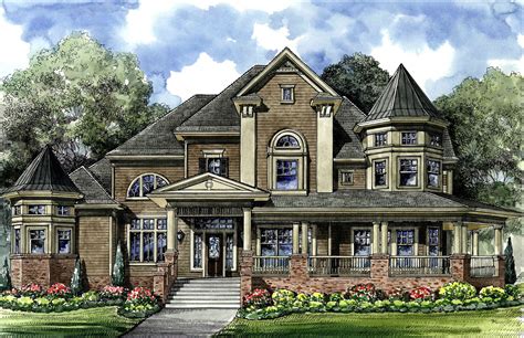 Plan 67088GL: Victorian with 3-Car Detached Garage | Victorian house plans, Victorian house plan ...