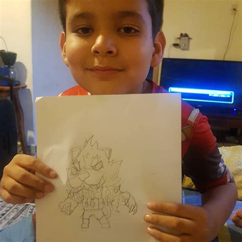 Hola amigos hoy dibujé a León Lobo de #brawlstars les gusto? #niñosdibujando #anime #drawings # ...