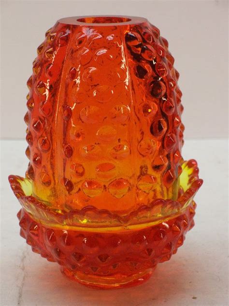 Vintage Fenton Hobnail Amberina Glass Fairy Lamp Unmarked by GarageSaleGlass, $24.99 | Fairy ...
