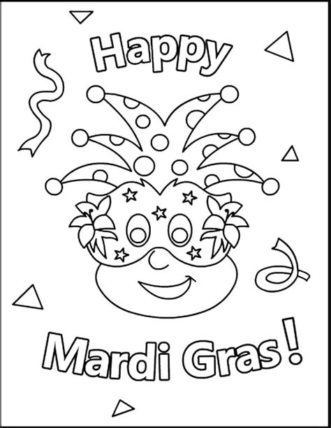 Printable Mardi Gras Coloring Pages