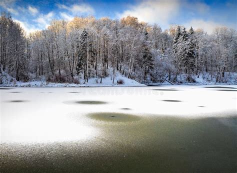 Lake of the Woods - Winter Landscape Stock Image - Image of beautiful ...