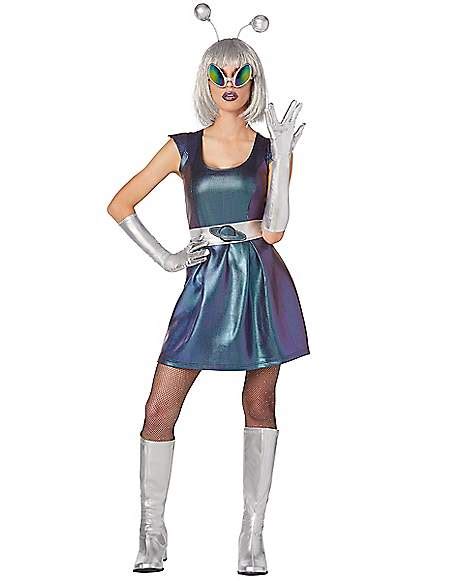 Adult Galactic Girl Alien Dress Costume - Spirithalloween.com