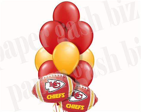 Kc Chiefs Balloons Kansas City Chiefs Balloons KC CHIEFS - Etsy