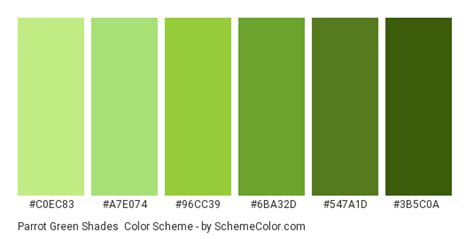 Parrot Green Shades Color Scheme » Green » SchemeColor.com