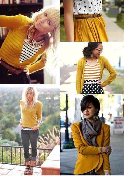 How to wear mustard yellow. My musturd yellow cardigan is my favorite! Fashion Mode, Look ...