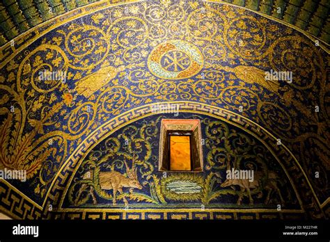 The Mausoleum of Galla Placidia with its Byzantine mosaics in Ravenna ...