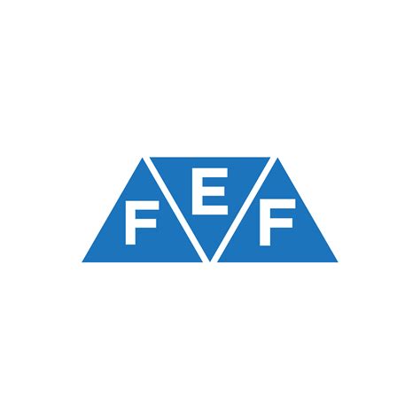 EFF triangle shape logo design on white background. EFF creative ...