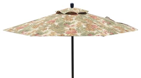 7' Market Style Floral Foliage Umbrella - Beautiful and Made in USA! - Tropical - Outdoor Umbrellas