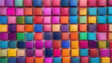 Premium AI Image | Above view colorful squares arrangement