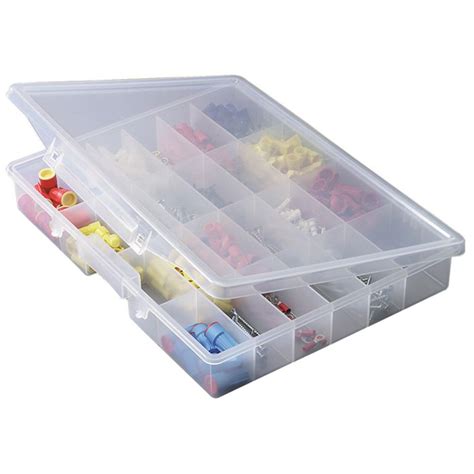 Small Parts Organizer 24 Compartment Storage Plastic Box Jewelry Tackle ...